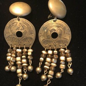 Vintage goldtone dangle earrings